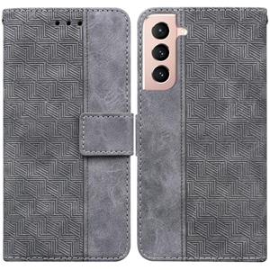 huismerk Voor Samsung Galaxy S22 + 5G geometrische reliëf lederen telefooncase