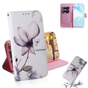 huismerk Voor Galaxy S20 Ultra Combined Pattern Magnetic Attraction Horizontal Flip Leather Case Support Holder & Card Slot & Wallet(Magnolia Flower)