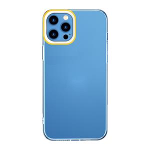 huismerk Transparante siliconencase voor iphone 13 pro max (geel en wit)