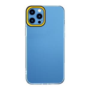 huismerk Transparante siliconencase voor iPhone 13 pro max (zwart en geel)