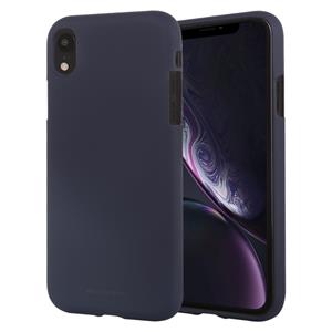 huismerk GOOSPERY SOFT FEELING Liquid TPU drop-proof softcase voor iPhone XR (donkerblauw)