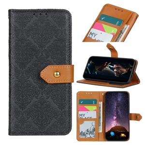 huismerk Voor Samsung Galaxy S21 + 5G Europese bloemen reliëf koperen gesp horizontale flip PU lederen hoesje met houder & kaart slots & portemonnee & foto fr