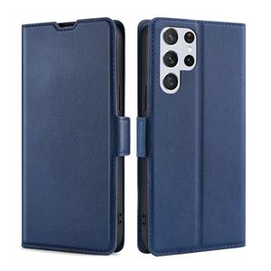 huismerk Voor Samaung Galaxy S22 Ultra 5G ultradunne spanning gesp PU + TPU horizontale flip lederen tas met houder & kaartsleuf