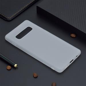 huismerk Candy Color TPU Case voor Samsung Galaxy S10 (wit)