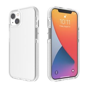 huismerk Two-color High Translucent Shockproof Protective Case For iPhone 13 mini(Grey)