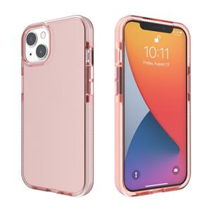 huismerk Two-color High Translucent Shockproof Protective Case For iPhone 13 mini(Rose Gold)