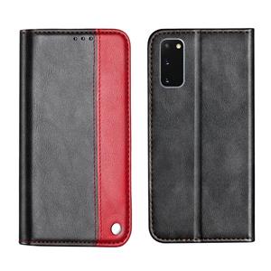 huismerk Voor Galaxy S20 Business Solid Color Stitching Horizontale Flip Lederen Behuizing met Houder & Card Slots(Rood)