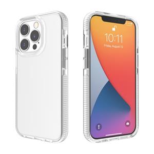 huismerk Two-color High Translucent Shockproof Protective Case For iPhone 13 Pro(Grey)