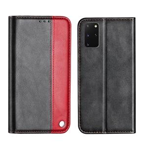 huismerk Voor Galaxy S20+ Business Solid Color Stitching Horizontal Flip Leather Case met Holder & Card Slots(Red)