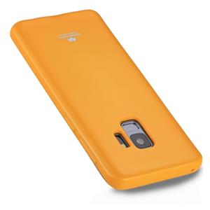 MERCURY GOOSPERY PEARL JELLY serie voor Galaxy S9 TPU volledige beschermende rug dekken Case(Yellow)