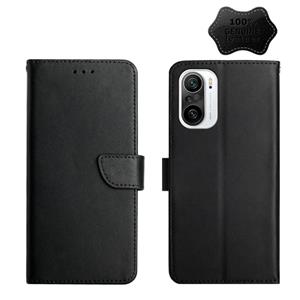 huismerk Voor Xiaomi Redmi K40 lederen vingerafdrukbestendige horizontale flip-telefooncase