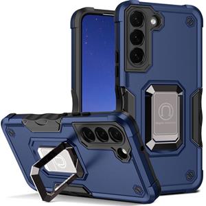 huismerk Voor Samsung Galaxy S22 5G Ringhouder Antislip Armor Phone Case