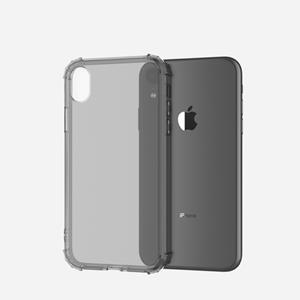 Huismerk Schokbestendige transparante TPU softcase voor iPhone XR (grijs)