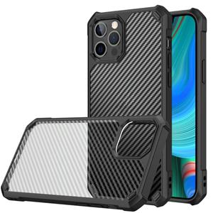 huismerk Carbon Fiber acryl schokbestendig beschermhoesje voor iPhone 13 Pro Max (zwart)