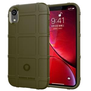 huismerk Volledige dekking schokbestendig TPU Case voor iPhone XR (groen)