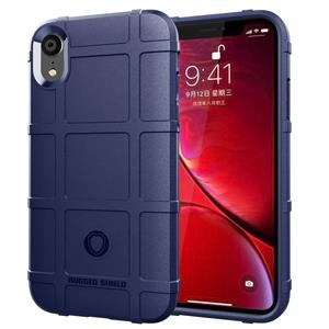 huismerk Volledige dekking schokbestendig TPU Case voor iPhone XR (blauw)