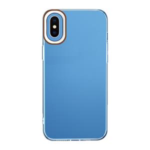 huismerk Transparante siliconencase voor iPhone XS Max (bruin en wit)