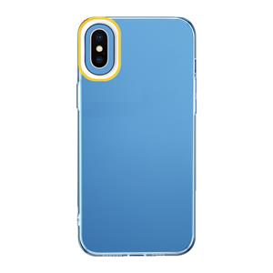 huismerk Transparante siliconencase voor iPhone XS MAX (geel en wit)