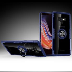 huismerk Krasbestendige TPU + acryl ring beugel beschermhoes voor Galaxy Note 9 (blauw)