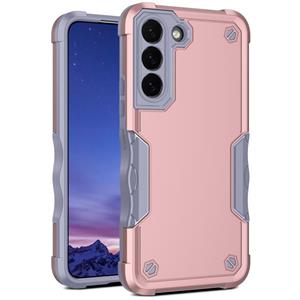 huismerk Voor Samsung Galaxy S22 5G Non-Slip Armor Phone Case (Rose Gold)