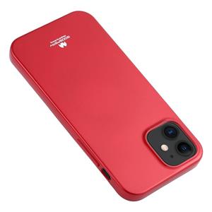 Voor iPhone 12 GOOSPERY JELLY TPU Schokbestendig en scratch beschermhoes(Rood)