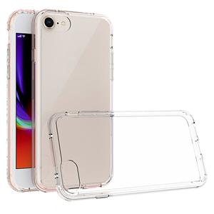 Huismerk Voor iPhone SE (2020) Krasbestendige TPU + acryl beschermhoes(transparant)