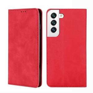 huismerk Voor Samaung Galaxy S22 + 5G Skin Feel Magnetic Horizontal Flip Leren Case met Houder & Card Slots