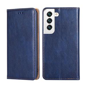 huismerk Voor Samaung Galaxy S22 5G Pure Kleur Magnetische Horizontale Flip Leren Case met Houder & Card Slot & Portemonnee