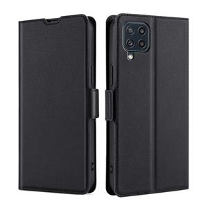 huismerk Voor Samsung Galaxy M32 Internationale versie ultradunne spanning Side Buckle PU + TPU Horizontale Flip Lederen Case met Houder & Card Slot