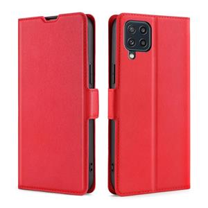 huismerk Voor Samsung Galaxy M32 Internationale versie ultradunne spanning Side Buckle PU + TPU Horizontal Flip Lederen Case met Houder & Card Slot