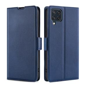 huismerk Voor Samsung Galaxy M32 Internationale versie ultradunne spanning Side Buckle PU + TPU Horizontale Flip Leren Case met Houder & Card Slot