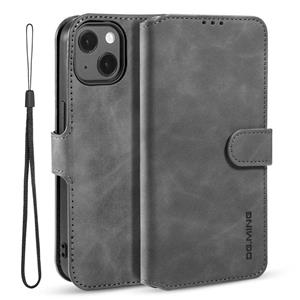 DG.ming Retro Oil Side Horizontal Flip Lederen Case met Houder & Card Slots & Portemonnee voor iPhone 13 Mini