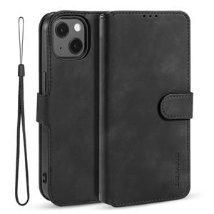 DG.Ming Retro Oil Zij Horizontale Flip Leren Case met Houder & Card Slots & Portemonnee voor iPhone 13 Mini