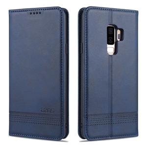 Voor Samsung Galaxy S9 AZNS Magnetic Calf Texture Horizontale Flip Lederen case met kaartslots & portemonnee (donkerblauw)