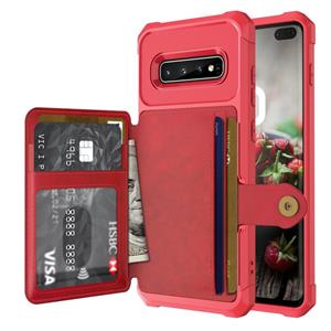 huismerk Voor Samsung Galaxy S10 + Magnetische Portemonnee Kaarttas Lederen Telefoonhoes