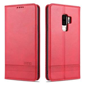 Voor Samsung Galaxy S9 AZNS Magnetic Calf Texture Horizontale Flip Lederen case met kaartslots & portemonnee(rood)