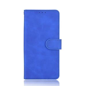 huismerk Voor Samsung Galaxy Note20 Solid Color Skin Feel Magnetic Buckle Horizontal Flip Calf Texture PU Leather Case met Holder & Card Slots & Wallet(Blue)