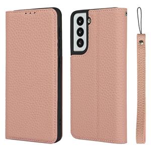 huismerk Voor Samsung Galaxy S21 5G Litchi Textuur Horizontale Flip Top Laag Koeienhuid Lederen Case met Houder & Kaart Slots & Portemonnee & Strap & Wire Wind