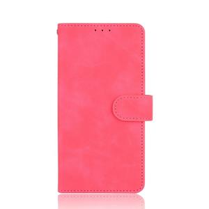 huismerk Voor Samsung Galaxy Note20 Solid Color Skin Feel Magnetic Buckle Horizontal Flip Calf Texture PU Leather Case met Holder & Card Slots & Wallet(Rose Re