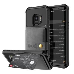 huismerk Voor Samsung Galaxy S9 Magnetische Portemonnee Kaarttas Lederen Telefoonhoes (Zwart)