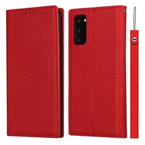 huismerk Voor Samsung Galaxy S20 Litchi Textuur Horizontale Flip Top Laag Koeienhuid Lederen Case met Houder & Card Slots & Portemonnee & Strap & Wire Winder