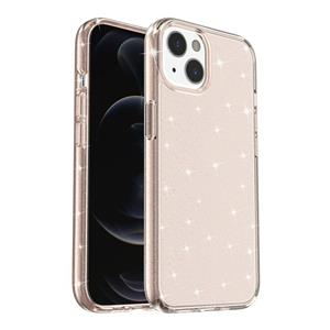 huismerk Schokbestendige Terminator Stijl Glitter Poeder Beschermhoes Voor iPhone 13 (Goud)