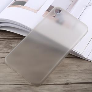 Huismerk 0.3 mm ultradun Frosted PP hoesje voor iPhone XR (grijs)