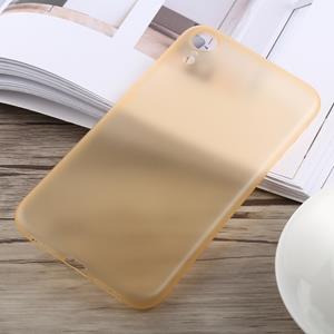 Huismerk 0.3 mm ultradunne Frosted PP Case voor iPhone XR (goud)