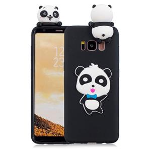 huismerk Voor Galaxy S8 + 3D Cartoon patroon schokbestendig TPU beschermende case (blauwe boog Panda)