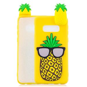 huismerk Voor Galaxy S10 Lite 3D Cartoon patroon schokbestendige TPU beschermhoes (grote ananas)