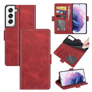 huismerk Voor Samsung Galaxy S22 + 5G Dual-Side Magnetic Buckle Horizontale Flip Lederen Case met Houder & Card Slots & Portemonnee