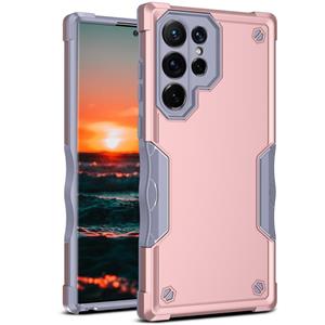 huismerk Voor Samsung Galaxy S22 Ultra 5G Antislip Armor Phone Case (Rose Gold)