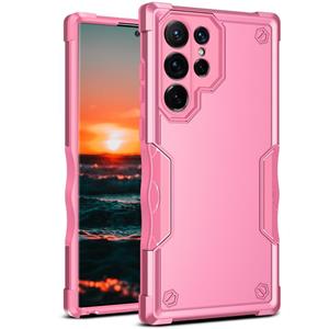 huismerk Voor Samsung Galaxy S22 Ultra 5G Antislip Armor Phone Case (Pink)