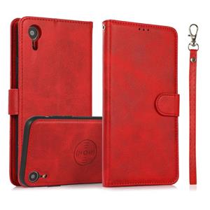 huismerk Calf Texture 2 in 1 Detachable Magnetic Back Cover Horizontal Flip Leather Case with Holder & Card Slots & Wallet & Photo Frame For iPhone XR(Red)